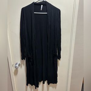 Women’s long size L Active USA black cardigan